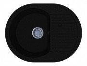 Мийка для кухні Miraggio Lagos 61,2х46,4 см кварцовий пісок Mirastone чорний 0000094