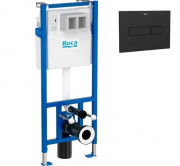 Система інсталяції Roca Duplo Nova з кнопкою змиву PL NV1 чорний матовий A89P320020