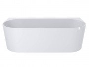 Ванна із штучного каменю Miraggio Bali 170x75 см без переливу литий мармур Miramarble білий 0000264