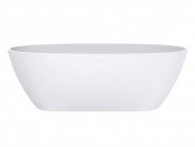 Ванна із штучного каменю Miraggio Estella 167x83 см литий мармур Miramarble білий матовий 0000270