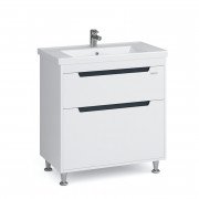 Тумба Sanwerk Greta 80 см із раковиною New Line МДФ білий MV0000885