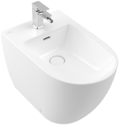 Біде для підлоги Villeroy & Boch Subway 3.0 37х60 см санітарна кераміка CeramicPlus кам'яний білий 447100RW