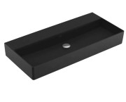 Раковина Villeroy & Boch Memento 2.0 100х47 см без переливу шліфована TitanCeram CeramicPlus Ebony (чорний матовий) 4A221FS5