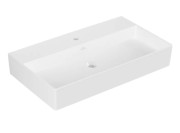 Раковина Villeroy & Boch Memento 2.0 80х47 см без переливу шліфована TitanCeram CeramicPlus кам'яний білий 4A228LRW