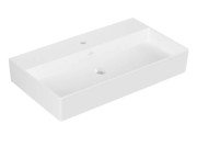 Раковина Villeroy & Boch Memento 2.0 80х47 см без переливу шліфована TitanCeram CeramicPlus кам'яний білий 4A228LRW