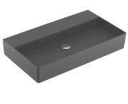 Раковина Villeroy & Boch Memento 2.0 80х47 см без перелива шлифованная TitanCeram CeramicPlus графит 4A228FI4