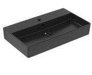 Раковина Villeroy & Boch Memento 2.0 80х47 см з переливом TitanCeram CeramicPlus Ebony (чорний матовий) 4A2280S5