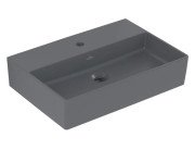 Раковина Villeroy & Boch Memento 2.0 60х42 см без перелива шлифованная TitanCeram CeramicPlus графит 4A226LI4