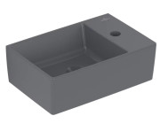 Раковина Villeroy & Boch Memento 2.0 40х26 см без перелива шлифованная TitanCeram CeramicPlus графит 43234GI4