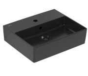 Раковина Villeroy & Boch Memento 2.0 50х42 см с переливом TitanCeram CeramicPlus Ebony (черный матовый) 4A2250S5