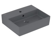 Раковина Villeroy & Boch Memento 2.0 50х42 см с переливом TitanCeram CeramicPlus графит 4A2250I4