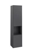 Пенал Villeroy & Boch Subway 3.0 40х36,2х171 см петли слева ДСП графит/ручка вулканический черный C58801VR