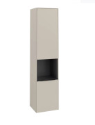 Пенал Villeroy & Boch Subway 3.0 40х36,2х171 см петли справа ДСП кашемировый серый/ручка вулканический черный C58901VN