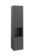 Пенал Villeroy & Boch Subway 3.0 40х36,2х171 см петлі праворуч ДСП графіт/ручка чорний вулканічний C58901VR