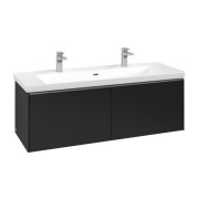 Тумба під раковину Villeroy & Boch Subway 3.0 127x42,9 см ДСП/алюміній чорний вулкан C601L0VL