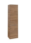 Пенал Villeroy & Boch Subway 3.0 45х36,2х171 см петли слева ДСП дуб канзас/ручка алюминий глянцевый C59200RH