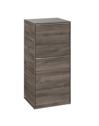 Шафка для ванної Villeroy & Boch Subway 3.0 40х36,2 см петлі зліва ДСП кам'яний дуб/ручка алюміній глянцевий C59400RK