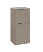 Шкафчик для ванной Villeroy & Boch Subway 3.0 40х36,2 см петли слева ДСП серо-коричневый/ручка алюминий глянцевый C59400VM