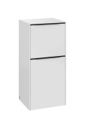 Шкафчик для ванной Villeroy & Boch Subway 3.0 40х36,2 см петли слева ДСП бриллиантовый белый/ручка вулканический черный C59401VE