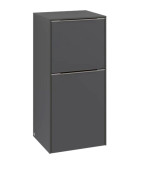 Шкафчик для ванной Villeroy & Boch Subway 3.0 40х36,2 см петли слева ДСП графит/ручка монохром C59402VR