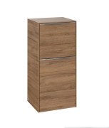 Шафка для ванної Villeroy & Boch Subway 3.0 40х36,2 см петлі зліва ДСП дуб канзас/ручка алюміній глянцевий C59400RH