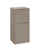 Шафка для ванної Villeroy & Boch Subway 3.0 40х36,2 см петлі зліва ДСП сіро-коричневий/ручка алюміній глянсова C59400VM