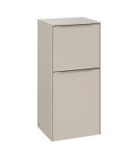 Шафка для ванної Villeroy & Boch Subway 3.0 40х36,2 см петлі зліва ДСП кашеміровий сірий/ручка алюміній глянцевий C59400VN