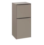 Шкафчик для ванной Villeroy & Boch Subway 3.0 40х36,2 см петли слева ДСП серо-коричневый/ручка вулканический черный C59401VM