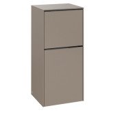 Шафка для ванної Villeroy & Boch Subway 3.0 40х36,2 см петлі зліва ДСП сіро-коричневий/ручка монохром C59402VM