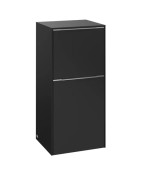 Шафка для ванної Villeroy & Boch Subway 3.0 40х36,2 см петлі праворуч ДСП вулканічна чорна/ручка алюміній глянцева C59500VL