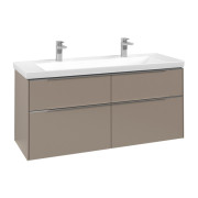 Тумба під раковину Villeroy & Boch Subway 3.0 127,2х57,6 см ДСП/алюміній тауп C602L0VM