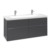 Тумба под раковину Villeroy & Boch Subway 3.0 127,2х57,6 см ДСП/алюминий графит C602L0VR