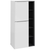 Напівпенал Villeroy & Boch Subway 3.0 57,4х36,2х120 см петлі зліва ДСП діамантовий білий/ручка алюміній глянцевий C59800VE