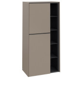 Полупенал Villeroy & Boch Subway 3.0 57,4х36,2х120 см петли слева ДСП серо-коричневый/ручка монохром C59802VM