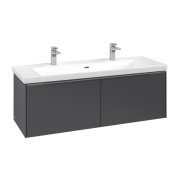 Тумба под раковину Villeroy & Boch Subway 3.0 127,2х42,9 см ДСП/алюминий графит C601L0VR