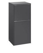 Шкафчик для ванной Villeroy & Boch Subway 3.0 40х36,2 см петли справа ДСП графит/ручка алюминий глянцевый C59500VR