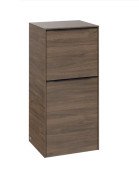 Шафка для ванної Villeroy & Boch Subway 3.0 40х36,2 см петлі праворуч ДСП дуб аризона/ручка вулканічний чорний C59501VH