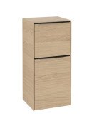 Шафка для ванної Villeroy & Boch Subway 3.0 40х36,2 см петлі праворуч ДСП північний дуб/ручка вулканічний чорний C59501VJ