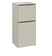 Шкафчик для ванной Villeroy & Boch Subway 3.0 40х36,2 см петли справа ДСП кашемировый серый/ручка вулканический черный C59501VN