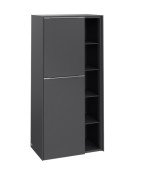 Напівпенал Villeroy & Boch Subway 3.0 57,4х36,2х120 см петлі зліва ДСП графіт/ручка алюміній глянсовий C59800VR