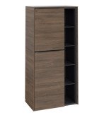 Напівпенал Villeroy & Boch Subway 3.0 57,4х36,2х120 см петлі зліва ДСП дуб аризона/ручка вулканічний чорний C59801VH