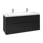 Тумба під раковину Villeroy & Boch Subway 3.0 127,2х57,6 см ДСП/алюміній чорний вулкан/чорний вулкан C602L1VL