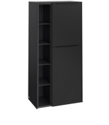 Напівпенал Villeroy & Boch Subway 3.0 57,4х36,2х120 см петлі праворуч ДСП вулканічний чорний/ручка вулканічний чорний C59901VL