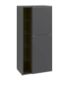 Напівпенал Villeroy & Boch Subway 3.0 57,4х36,2х120 см петлі праворуч ДСП графіт/ручка монохром C59902VR