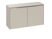 Шафка для ванної Villeroy & Boch Subway 3.0 72,8х25,6 см ДСП кашеміровий сірий/ручка алюміній глянцевий C60000VN