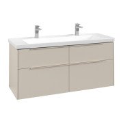 Тумба под раковину Villeroy & Boch Subway 3.0 127,2х57,6 см ДСП/алюминий серый кашемир/монохром C602L2VN