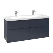 Тумба під раковину Villeroy & Boch Subway 3.0 127,2х57,6 см ДСП/алюміній морський синій/монохром C602L2VQ