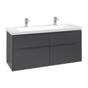 Тумба під раковину Villeroy & Boch Subway 3.0 127,2х57,6 см ДСП/алюміній графіт/монохром C602L2VR