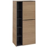 Полупенал Villeroy & Boch Subway 3.0 57,4х36,2х120 см петли справа ДСП северный дуб/ручка вулканический черный C59901VJ