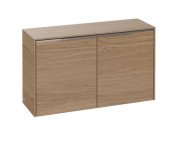 Шафка для ванної Villeroy & Boch Subway 3.0 72,8х25,6 см ДСП північний дуб/ручка алюміній глянцевий C60000VJ